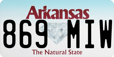 AR license plate 869MIW