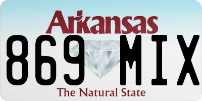 AR license plate 869MIX