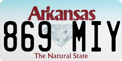 AR license plate 869MIY