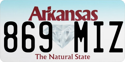 AR license plate 869MIZ