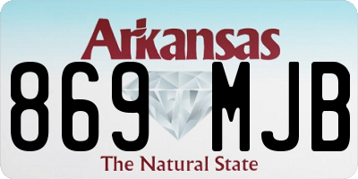 AR license plate 869MJB