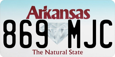 AR license plate 869MJC