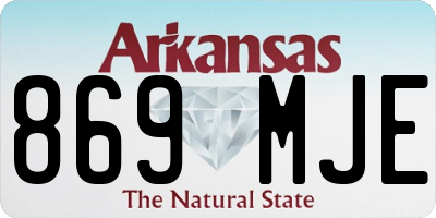 AR license plate 869MJE