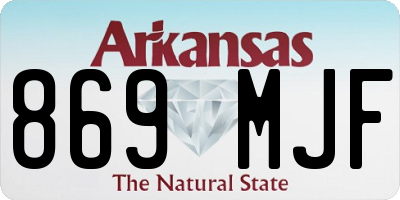 AR license plate 869MJF