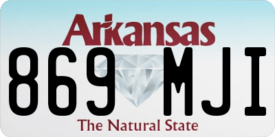 AR license plate 869MJI