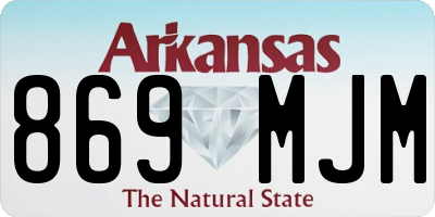 AR license plate 869MJM