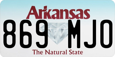 AR license plate 869MJO