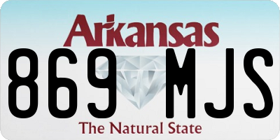 AR license plate 869MJS