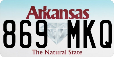 AR license plate 869MKQ