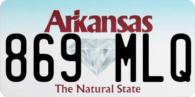 AR license plate 869MLQ
