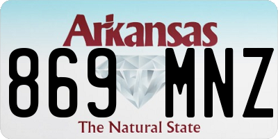 AR license plate 869MNZ