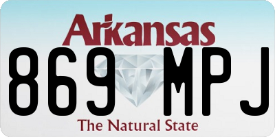 AR license plate 869MPJ