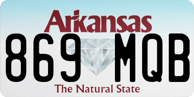 AR license plate 869MQB