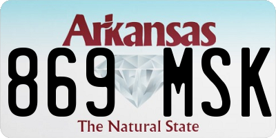 AR license plate 869MSK