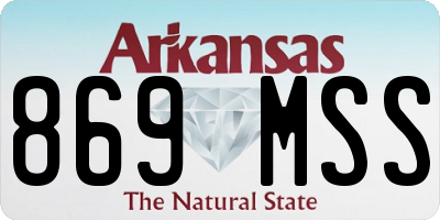 AR license plate 869MSS