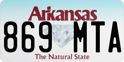 AR license plate 869MTA