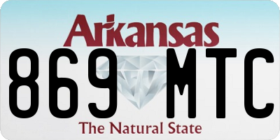 AR license plate 869MTC