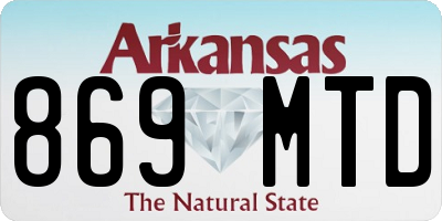 AR license plate 869MTD