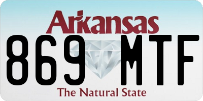 AR license plate 869MTF