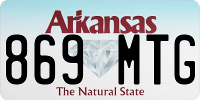 AR license plate 869MTG