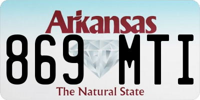 AR license plate 869MTI