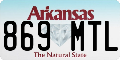 AR license plate 869MTL