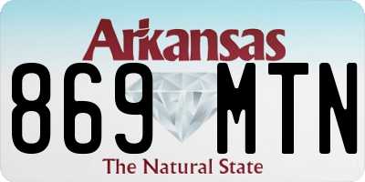 AR license plate 869MTN