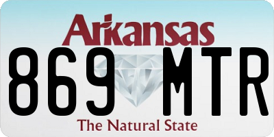 AR license plate 869MTR