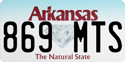 AR license plate 869MTS