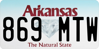 AR license plate 869MTW