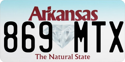 AR license plate 869MTX