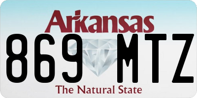 AR license plate 869MTZ