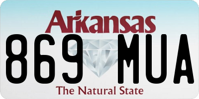 AR license plate 869MUA