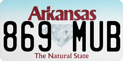 AR license plate 869MUB