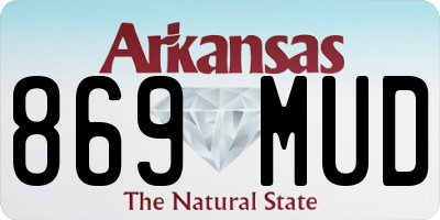 AR license plate 869MUD