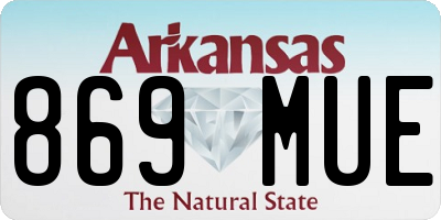 AR license plate 869MUE