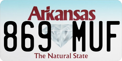 AR license plate 869MUF