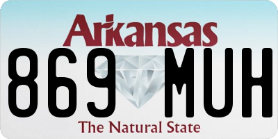 AR license plate 869MUH