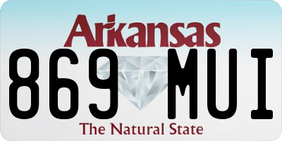 AR license plate 869MUI