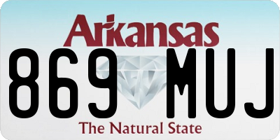 AR license plate 869MUJ