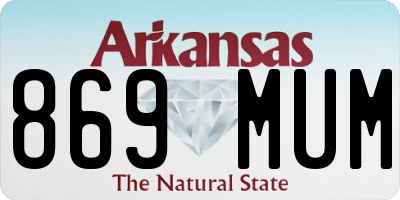 AR license plate 869MUM
