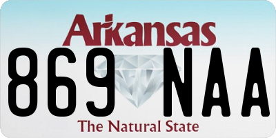 AR license plate 869NAA
