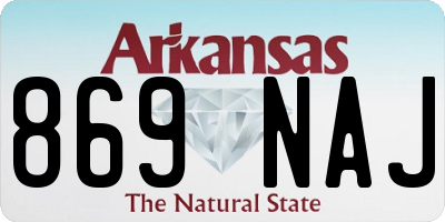 AR license plate 869NAJ