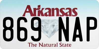 AR license plate 869NAP