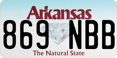 AR license plate 869NBB