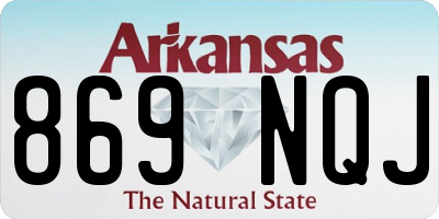 AR license plate 869NQJ