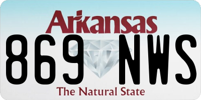 AR license plate 869NWS