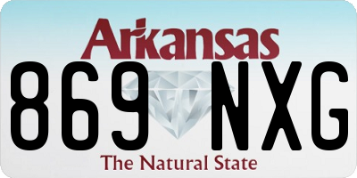 AR license plate 869NXG