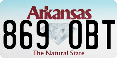 AR license plate 869OBT