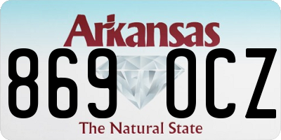 AR license plate 869OCZ